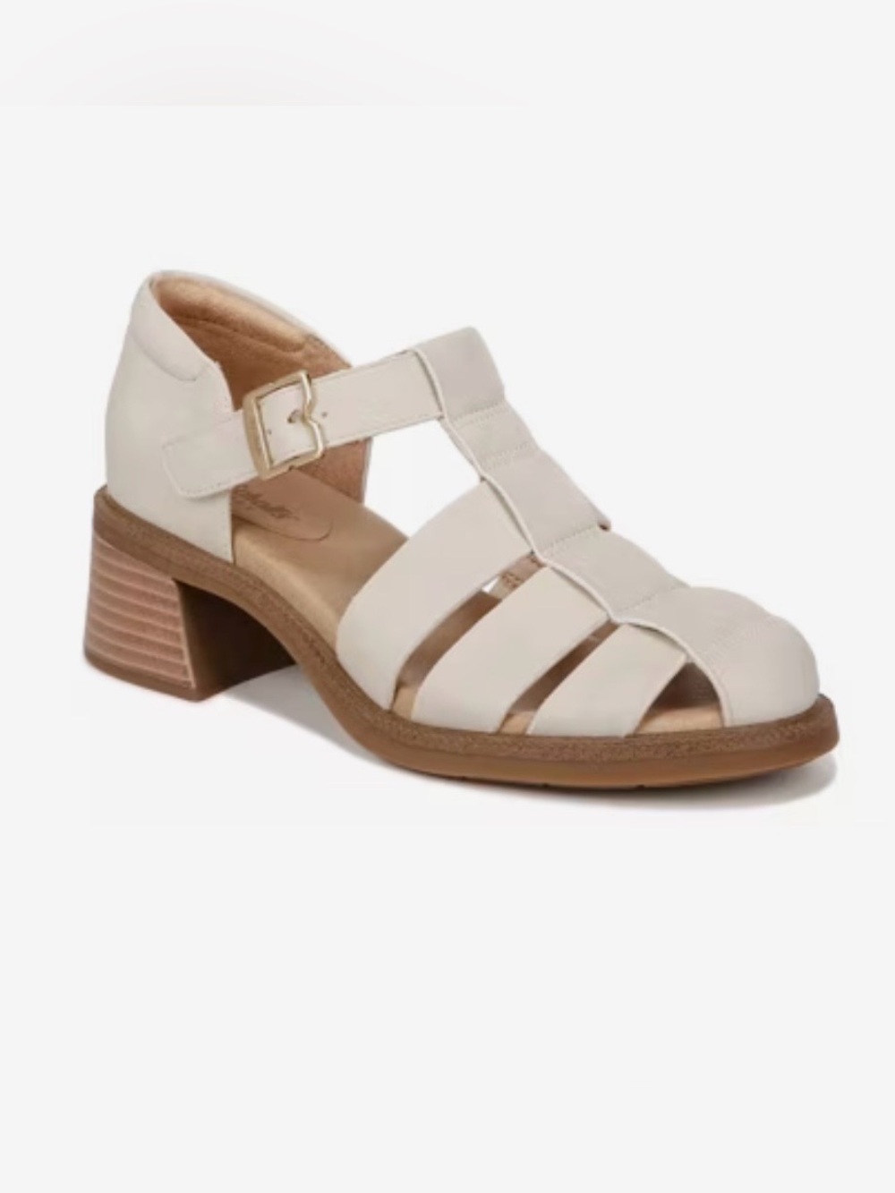 Dr. Scholl's Women’s Rate Up Day Fisherman Sandal, Off-White, Sz. 9 M